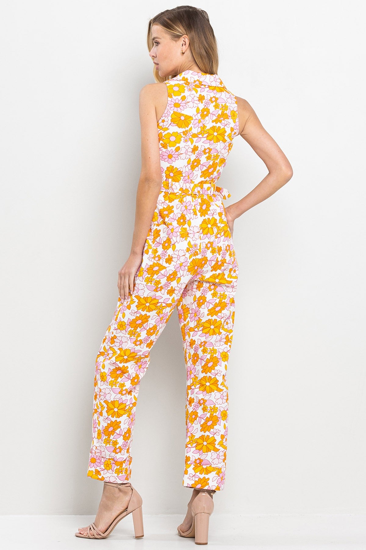 FLORAL DENIM JUMPSUIT Morgan Rae Boutique